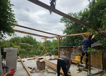 Проект изпълнен от Roof-Stroy. Изграждане на навес в село Ясен Видин
